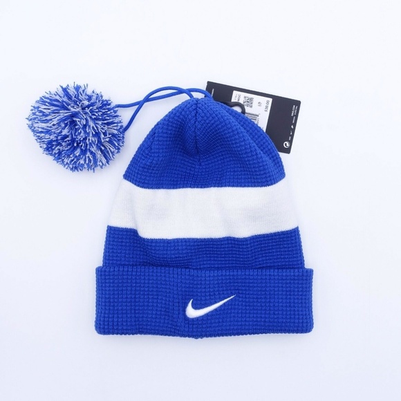 Nike Other - NEW Nike Unisex Adult's Authentic Removable Pom Beanie Hat DH2412-480 Blue/White